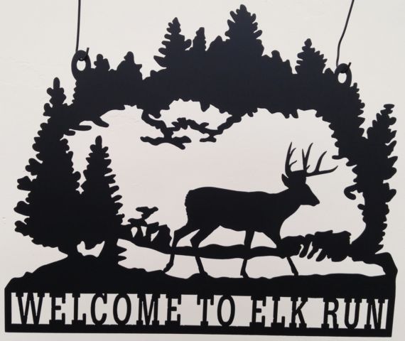 custom outdoor metal sign address elk